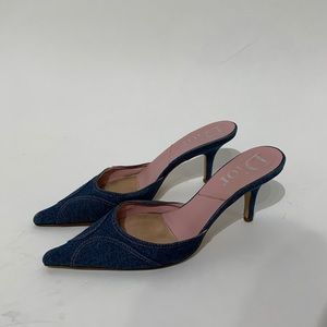 Christian Dior Denim Mule Heels sz 39